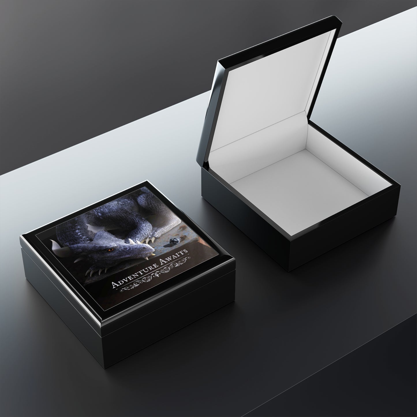 Adventure Awaits Dragon and D20- Storage/Dice Box