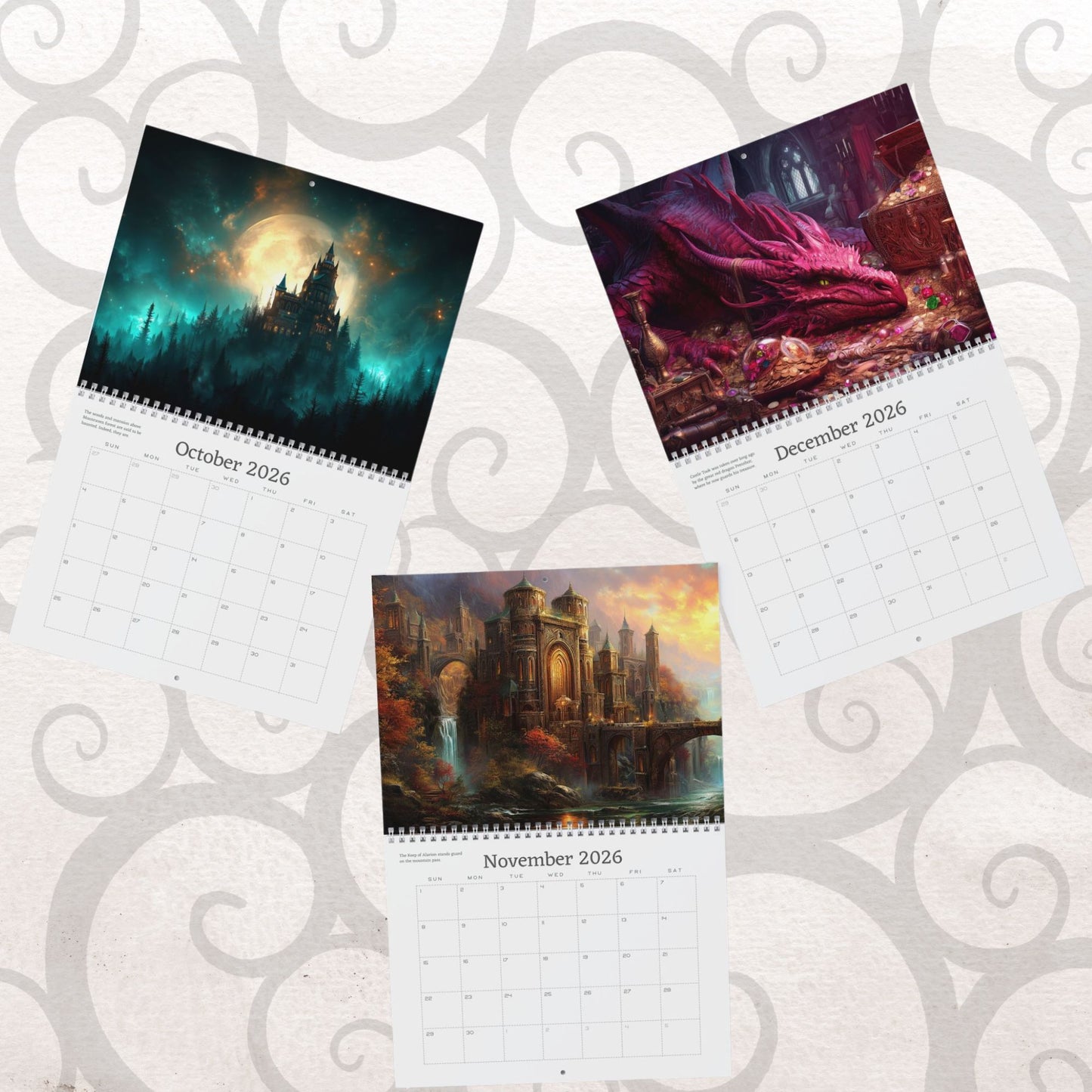 2026 Fantasy Wall Calendar