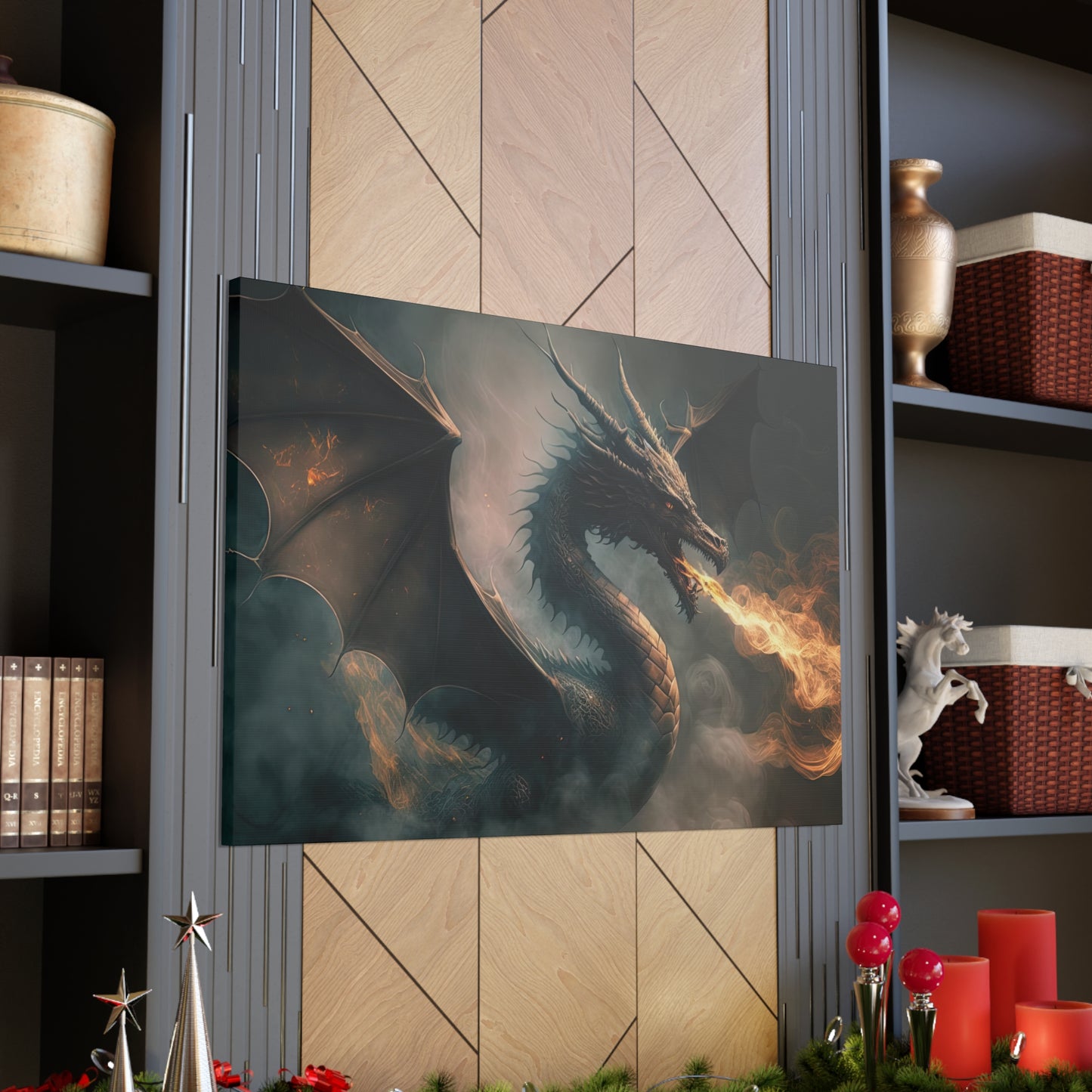 Fire Breathing Dragon- Canvas Gallery Wrap