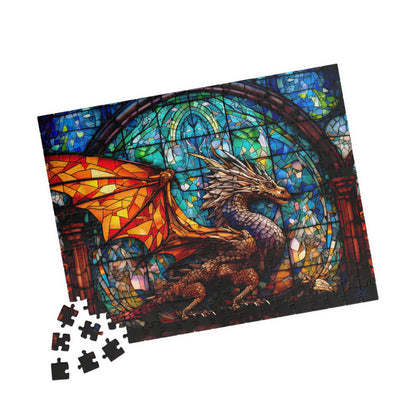 Stained Glass Dragon- Jigsaw Puzzle