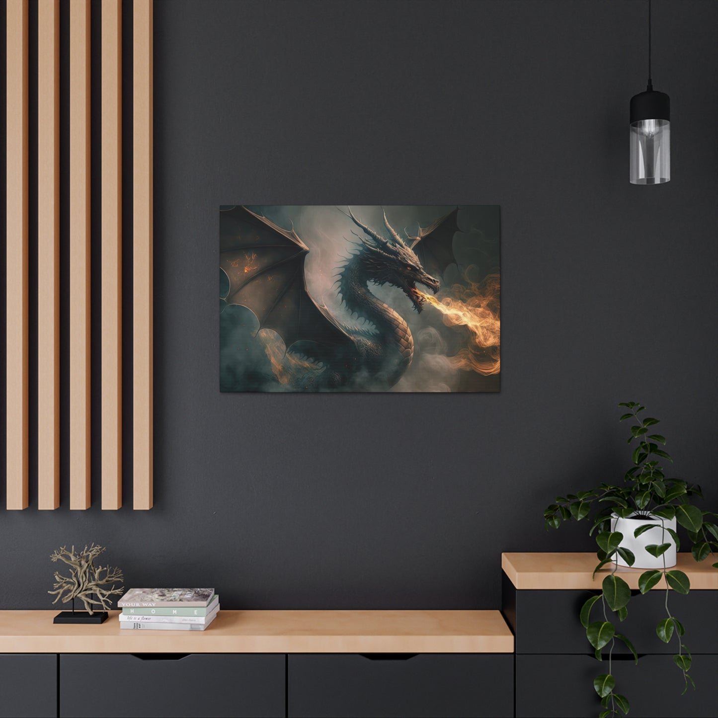 Fire Breathing Dragon- Canvas Gallery Wrap