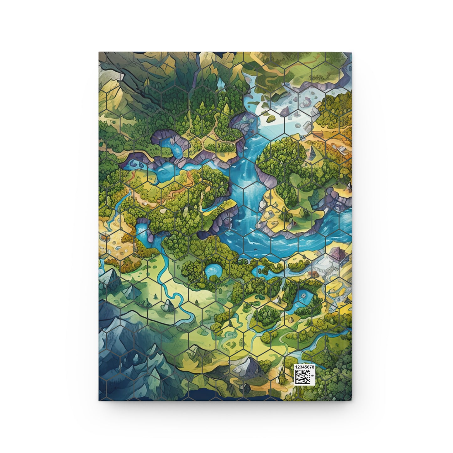 Fantasy Map- Blank Lined Hardcover Notebook