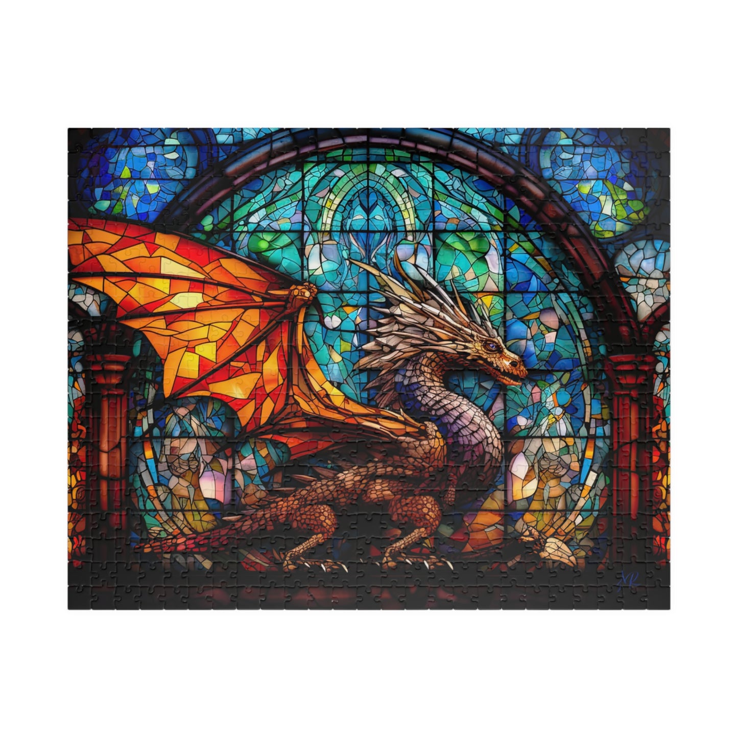 Stained Glass Dragon- Jigsaw Puzzle