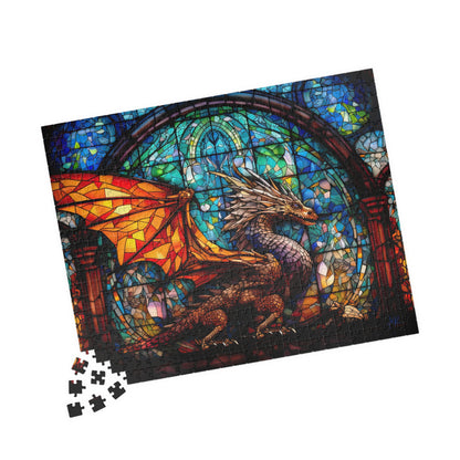 Stained Glass Dragon- Jigsaw Puzzle