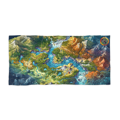 Colorful Fantasy Map- Beach Towel