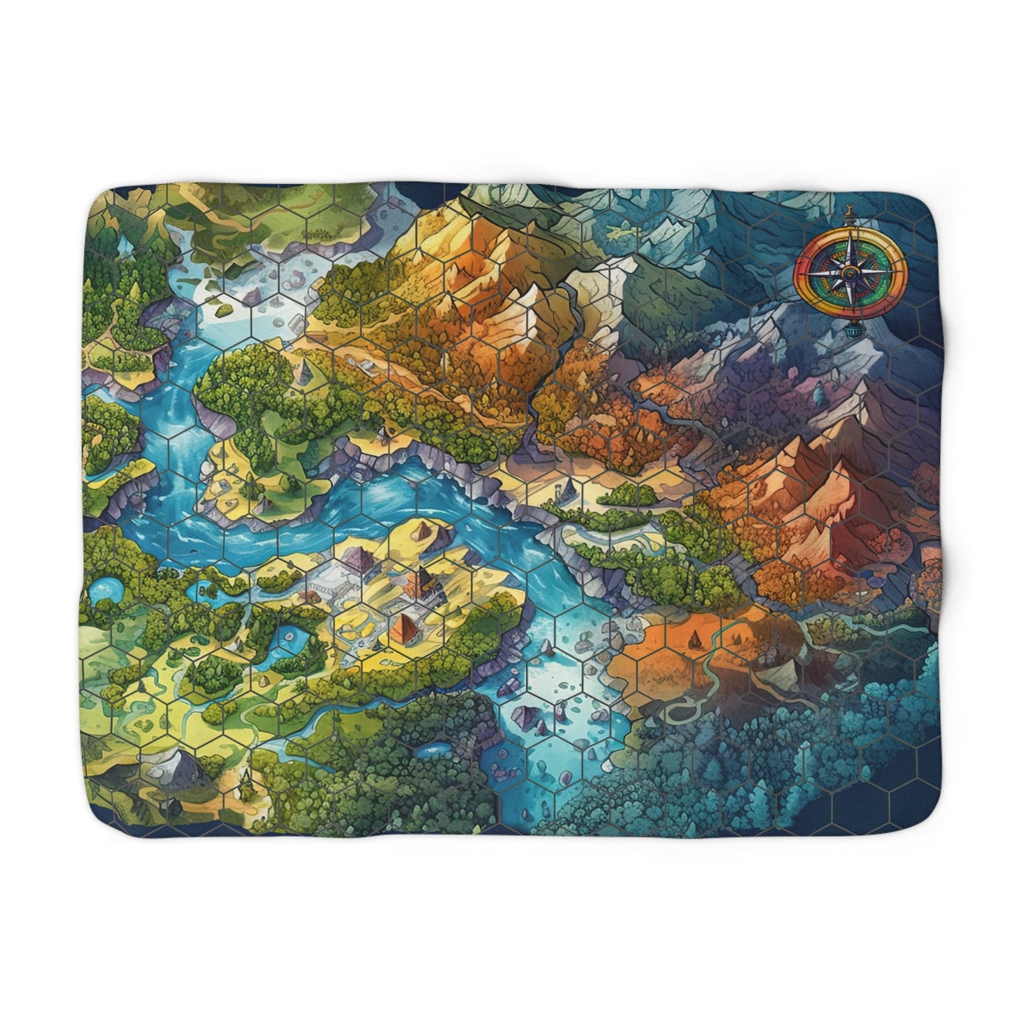 Fantasy Map- Sherpa Fleece Blanket