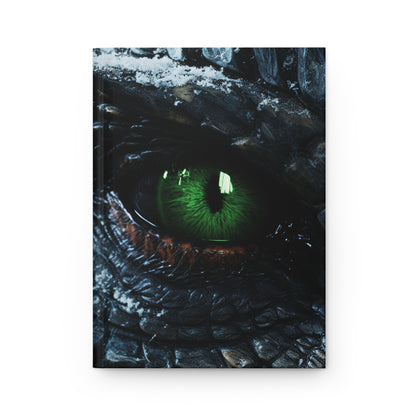 Green Dragon Eye- Blank Hardcover Notebook