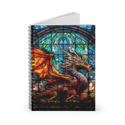 Stained Glass Dragon- Spiral Notebook