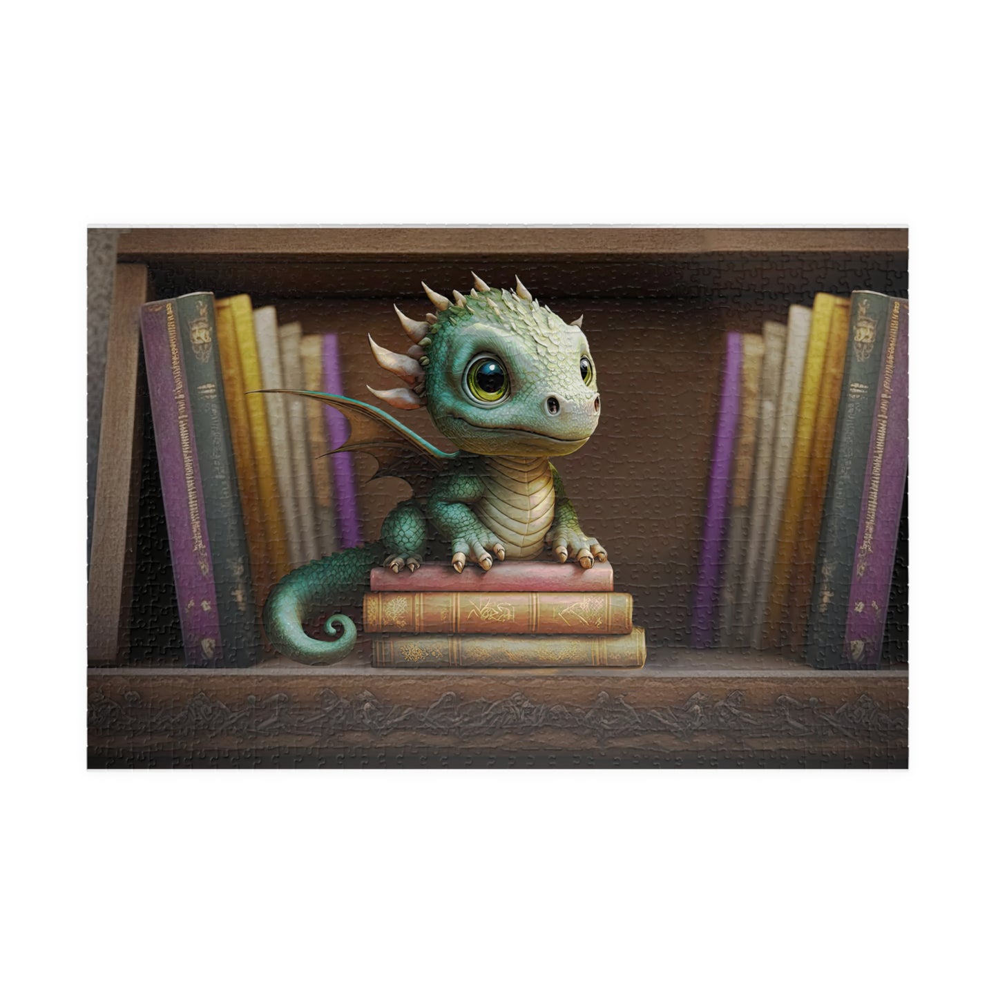 Baby Dragon on Shelf- Jigsaw Puzzle