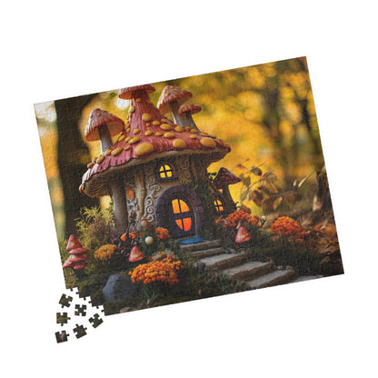 Autumn Mushroom Fairy House- Jigsaw Puzzle