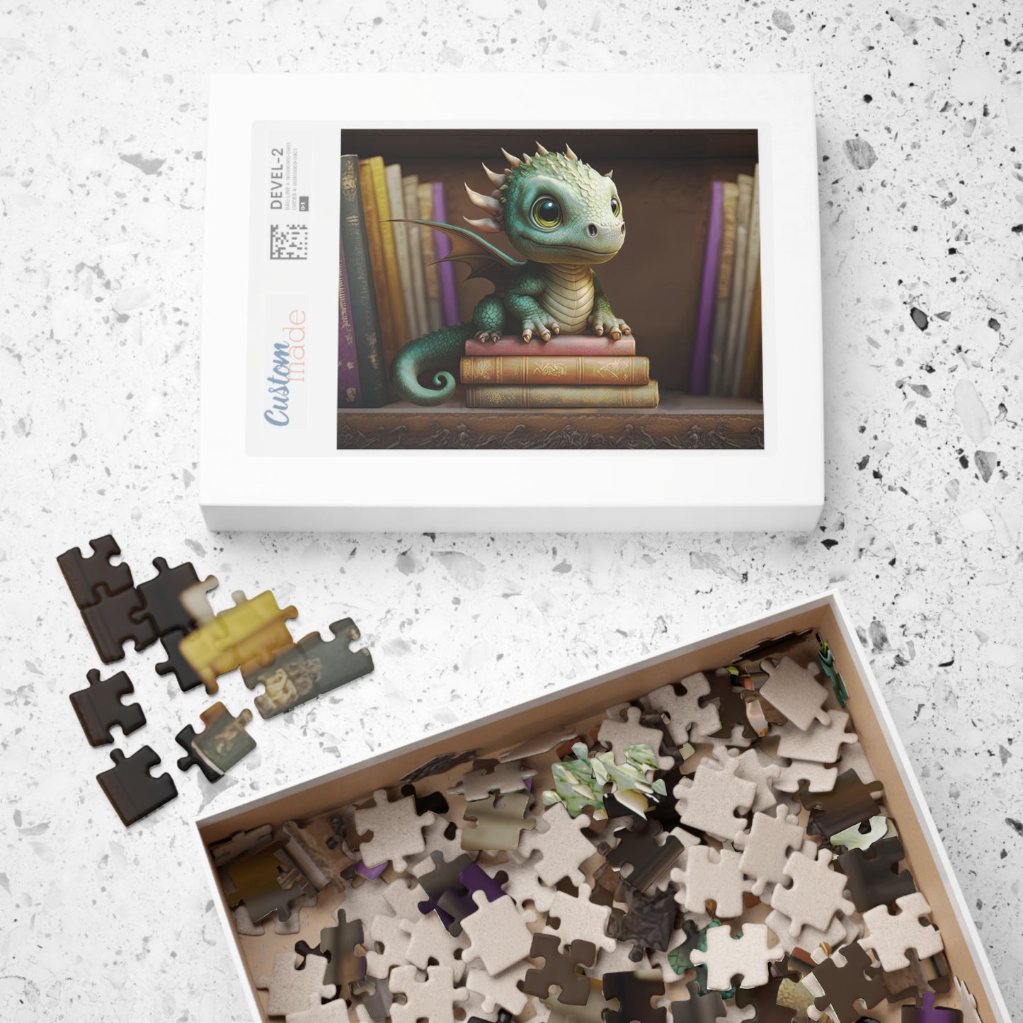 Baby Dragon on Shelf- Jigsaw Puzzle