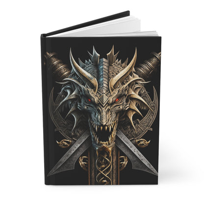 Dragon Skull- Blank Lined Hardcover Notebook