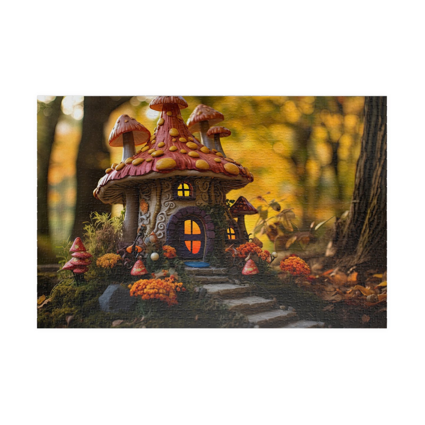 Autumn Mushroom Fairy House- Jigsaw Puzzle