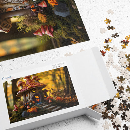 Autumn Mushroom Fairy House- Jigsaw Puzzle