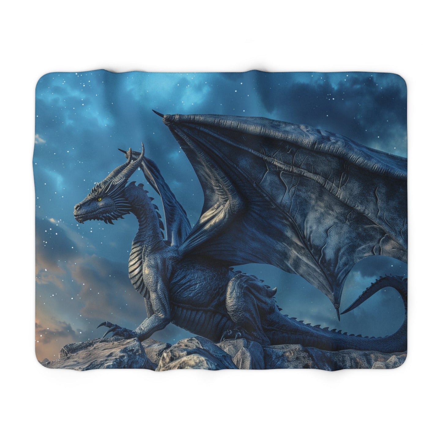 Blue Dragon- Sherpa Fleece Blanket