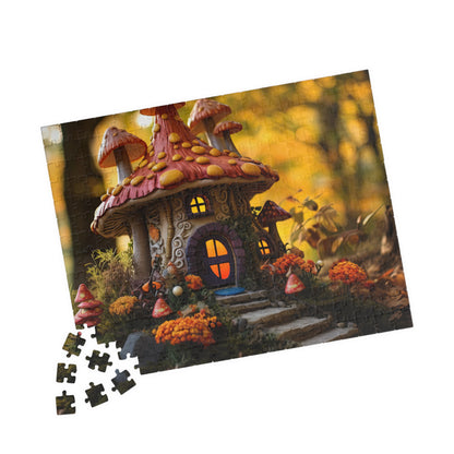 Autumn Mushroom Fairy House- Jigsaw Puzzle