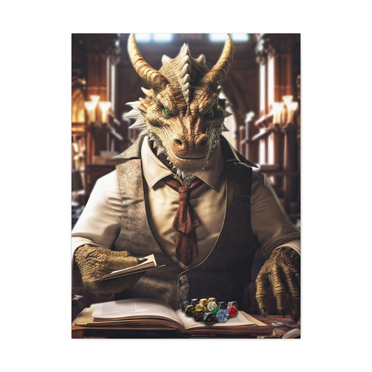 Draconic Dungeon Master- Canvas Wall Art
