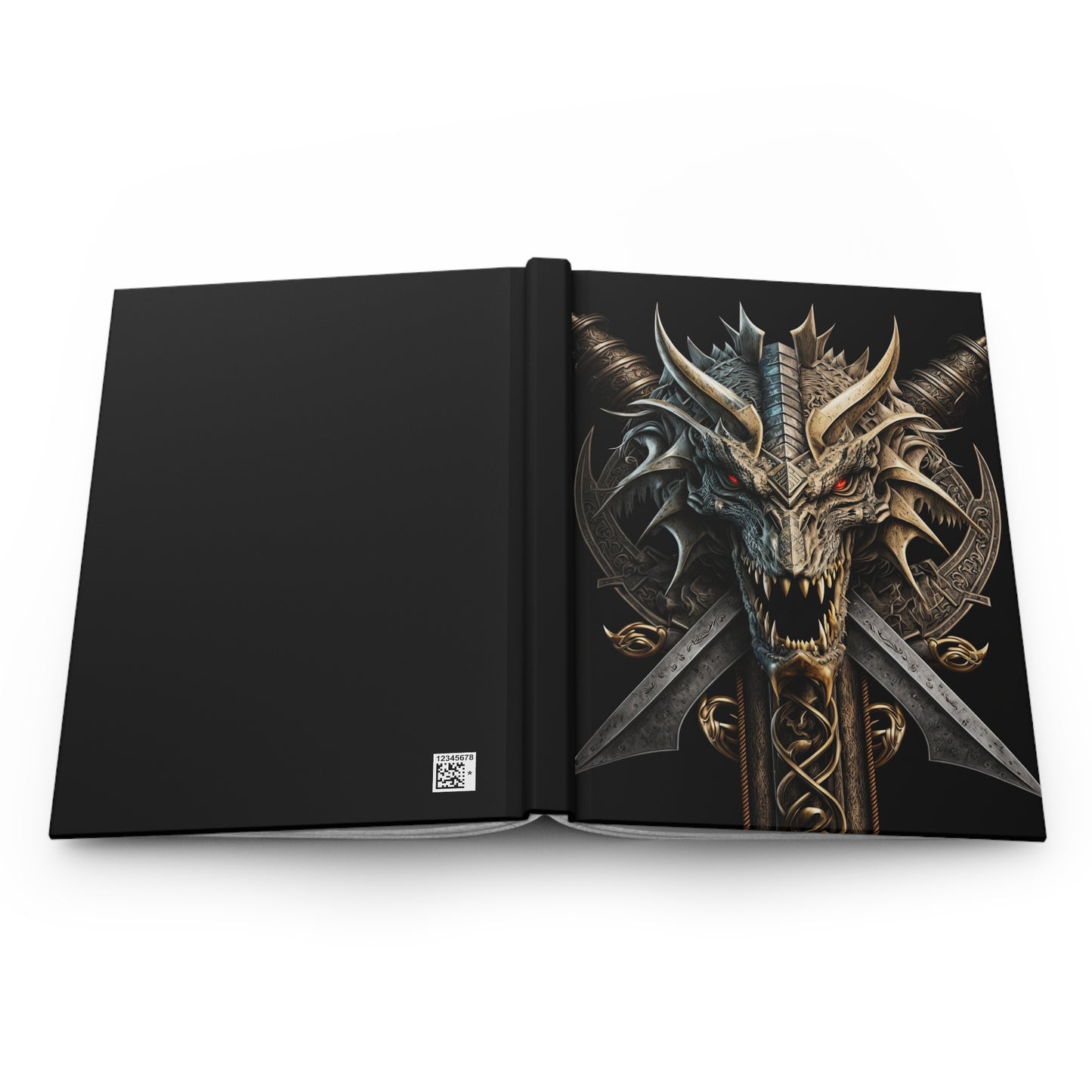 Dragon Skull- Blank Lined Hardcover Notebook