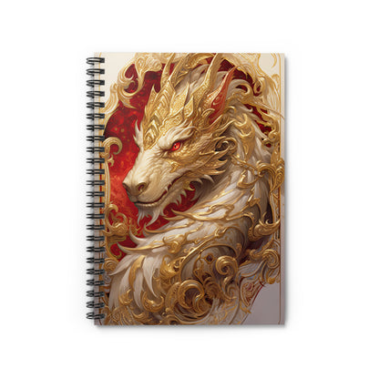 Elegant White Dragon- Spiral Notebook