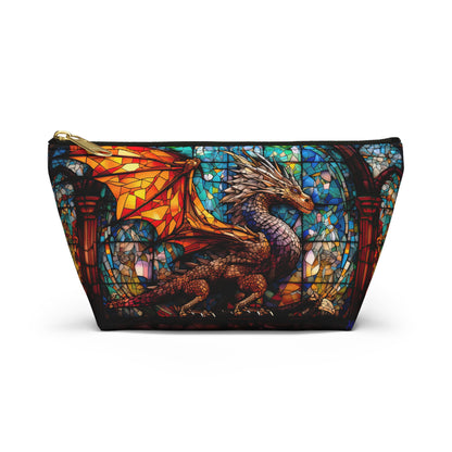 Stained Glass Dragon- Zippered Dice Pouch