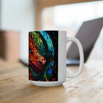 Red Dragon- 15oz White Coffee Mug