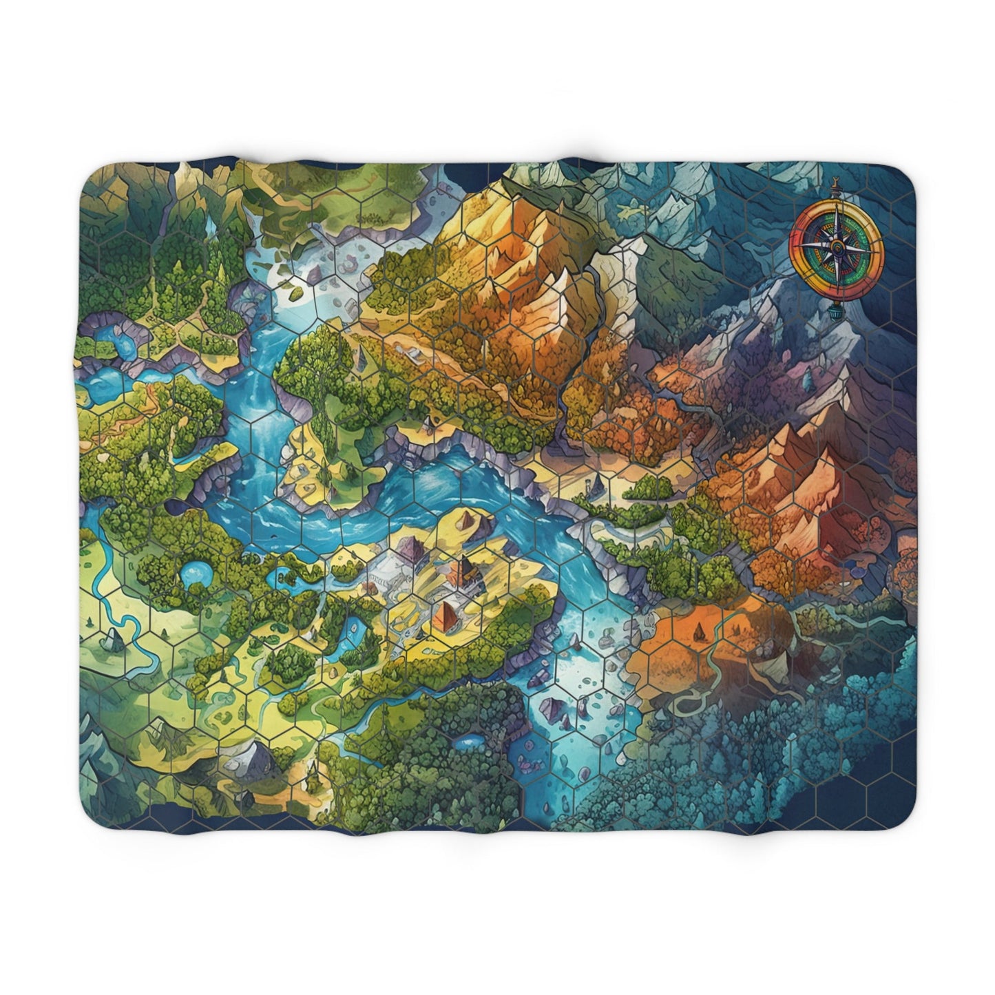 Fantasy Map- Sherpa Fleece Blanket