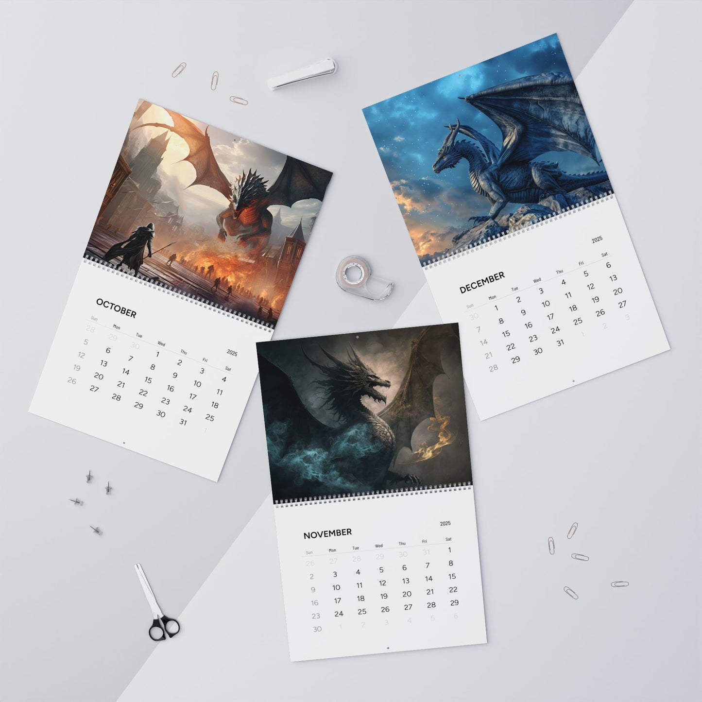 2025 Dragon Wall Calendar