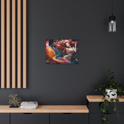 Crimson Mermaid- Canvas Gallery Wrap