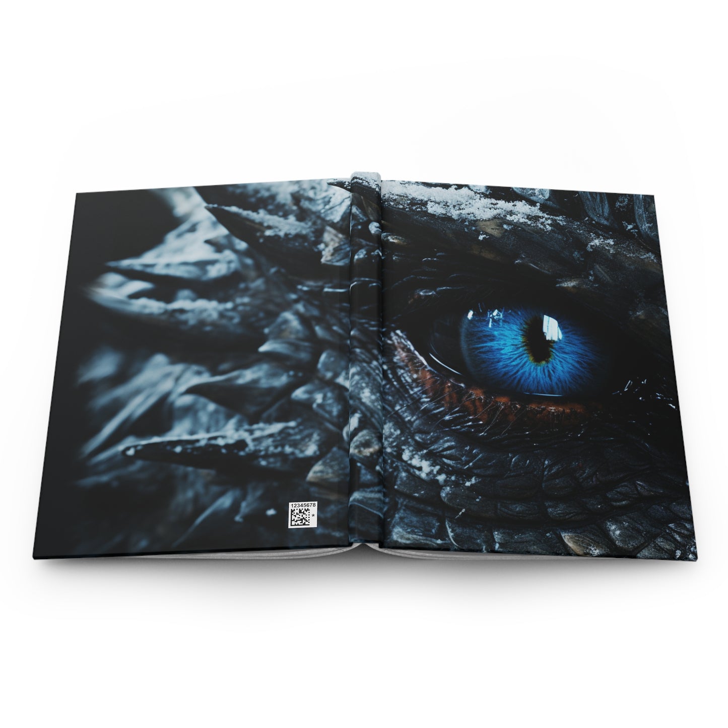 Blue Dragon Eye- Blank Lined Hardcover Notebook