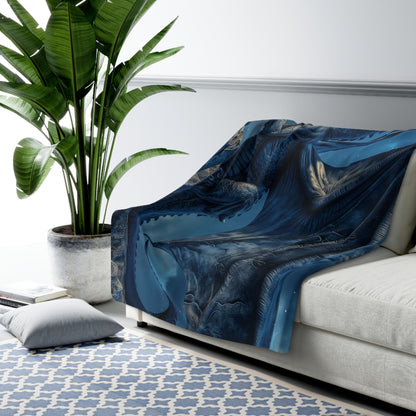 Blue Dragon- Sherpa Fleece Blanket