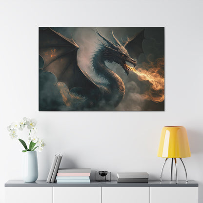 Fire Breathing Dragon- Canvas Gallery Wrap