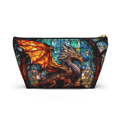 Stained Glass Dragon- Zippered Dice Pouch