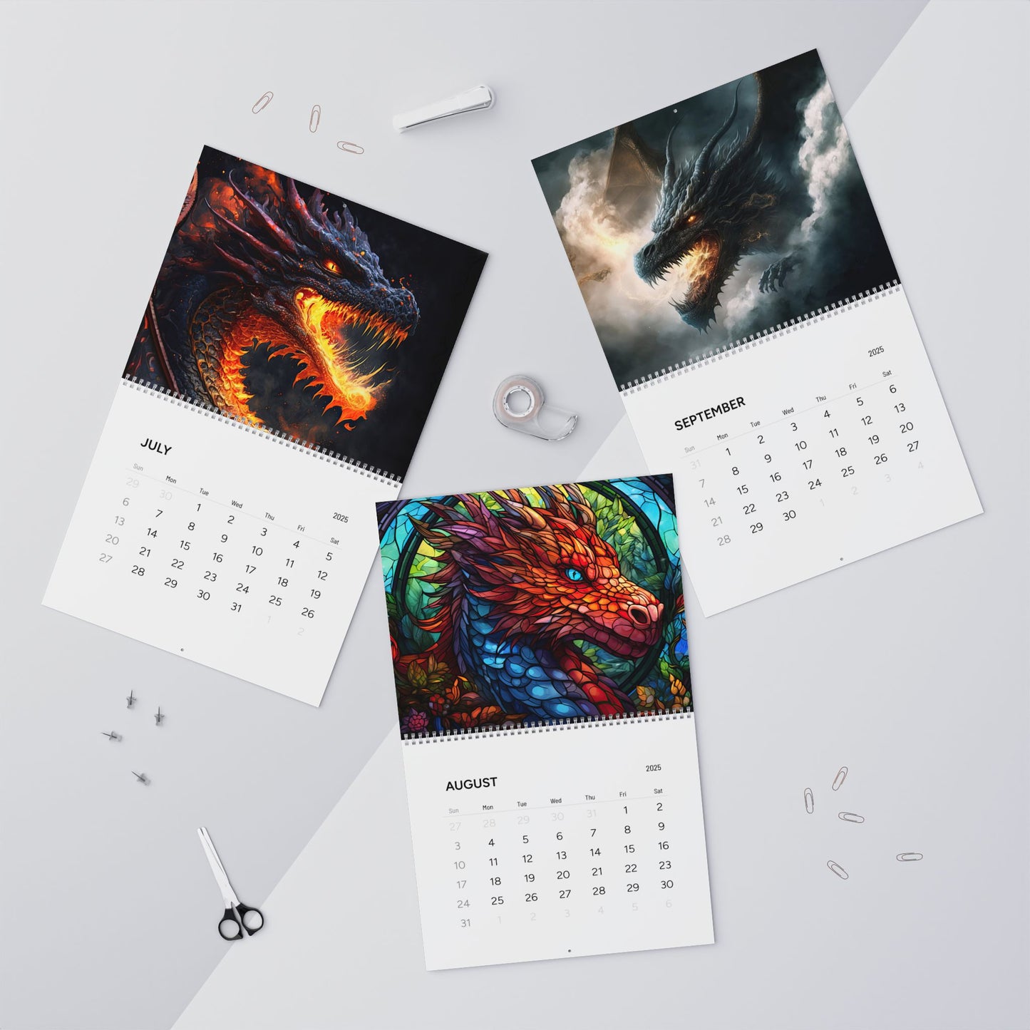 2025 Dragon Wall Calendar