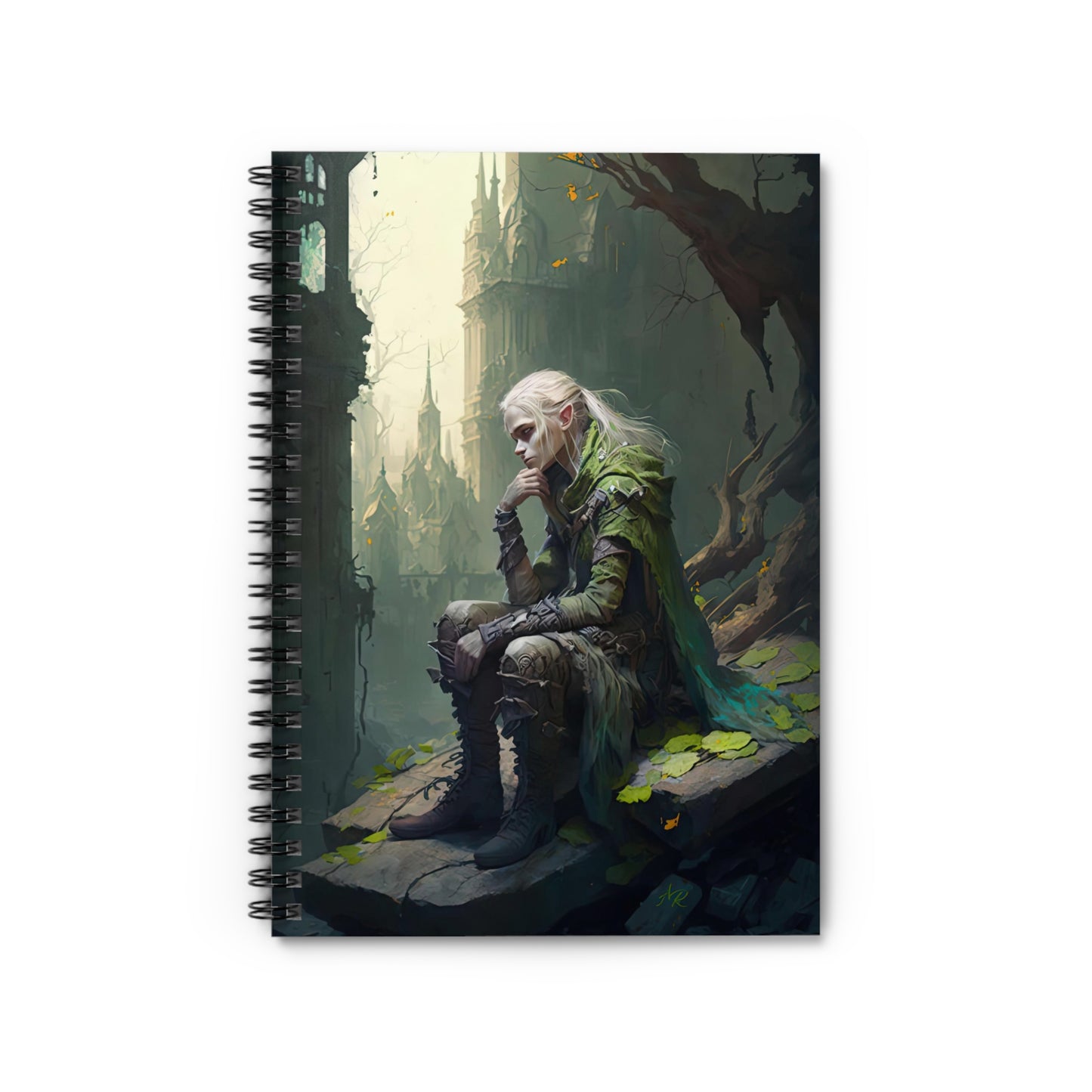 Pensive Elf- Spiral Notebook