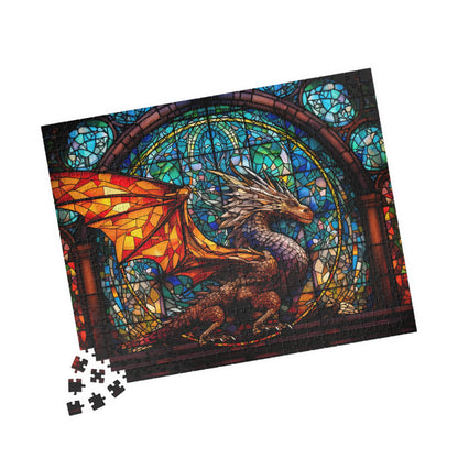 Stained Glass Dragon- Jigsaw Puzzle