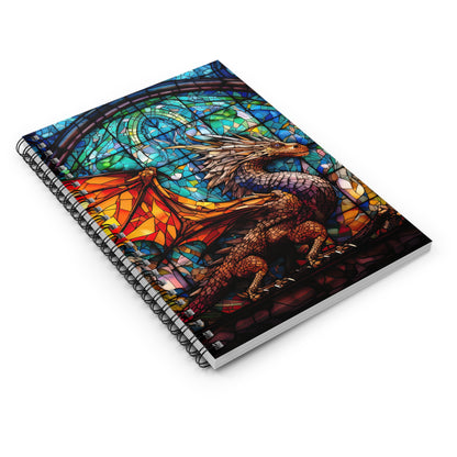 Stained Glass Dragon- Spiral Notebook