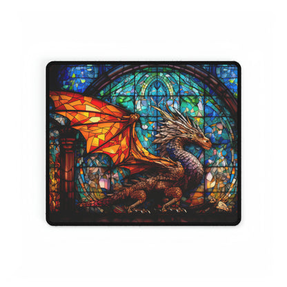 Winged Dragon Stained Glass- Desk Mat