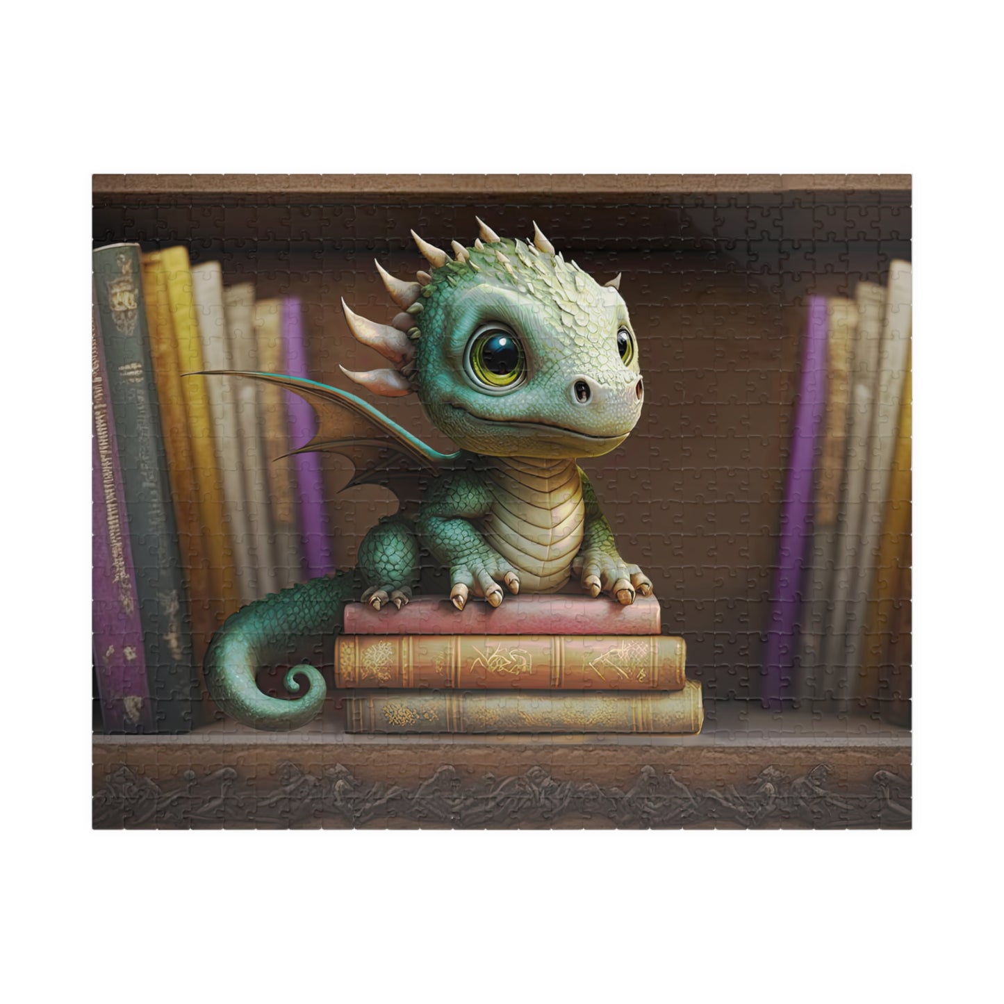 Baby Dragon on Shelf- Jigsaw Puzzle