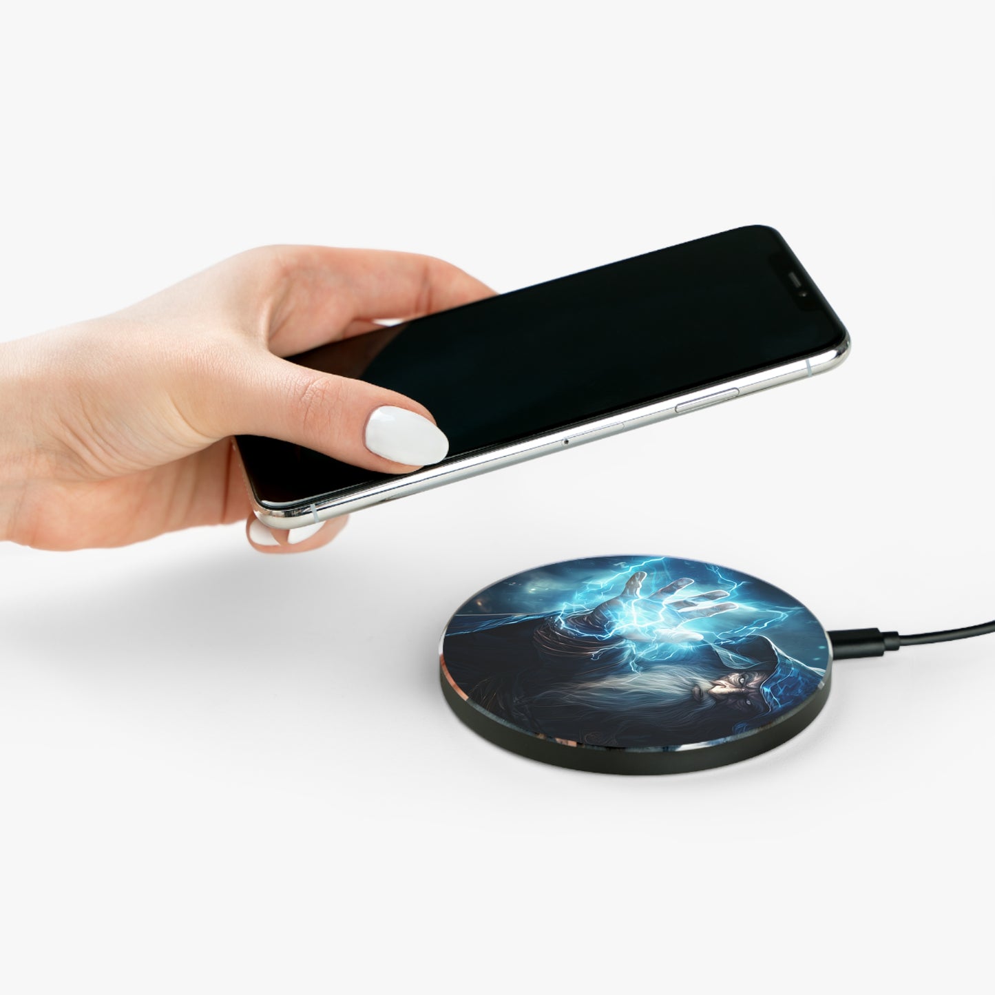 Wizard Casting Lightning Bolt- Wireless Charger