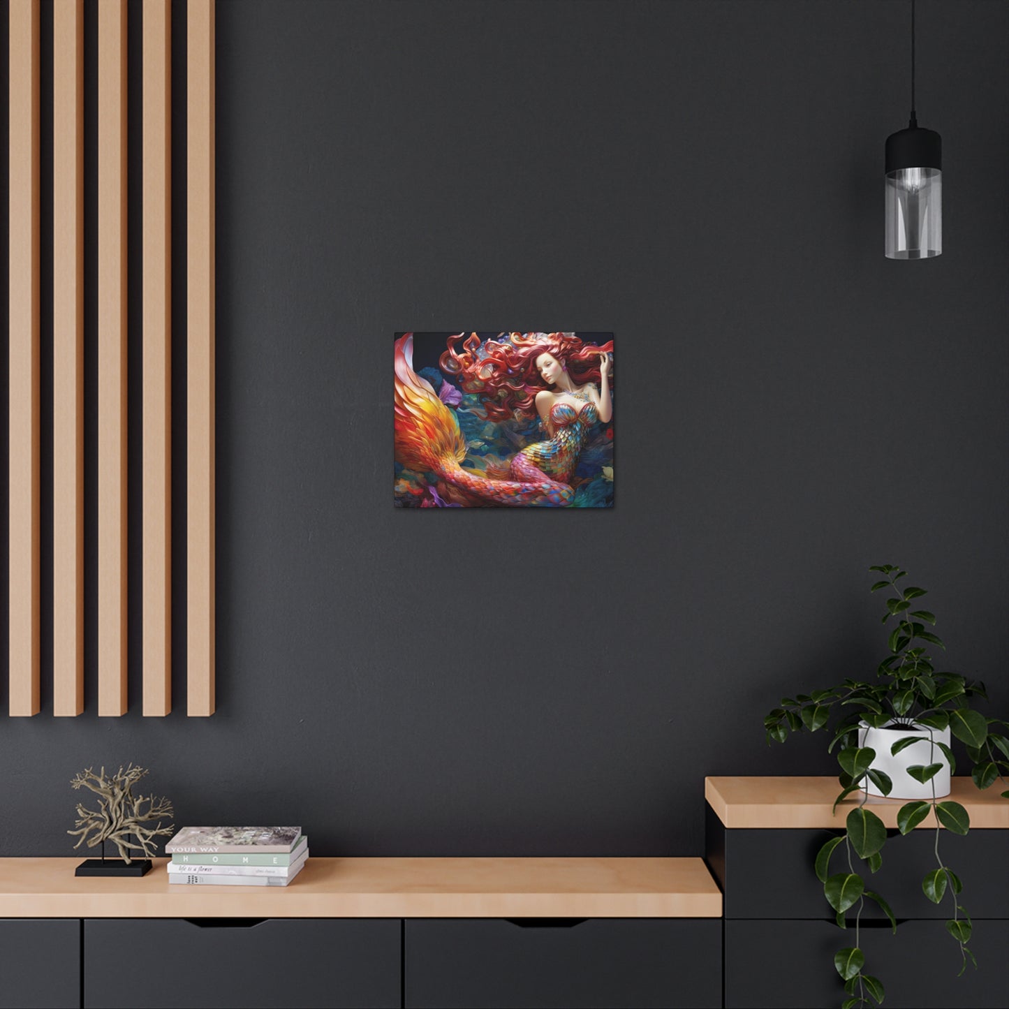 Crimson Mermaid- Canvas Gallery Wrap