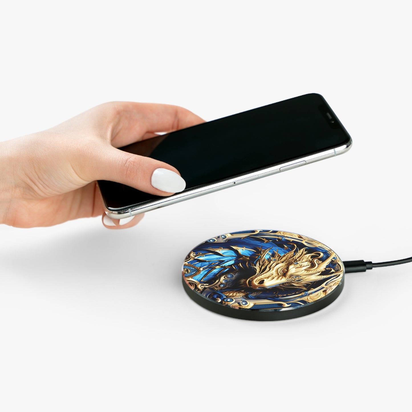 Blue and Gold Dragon- Wireless Charger