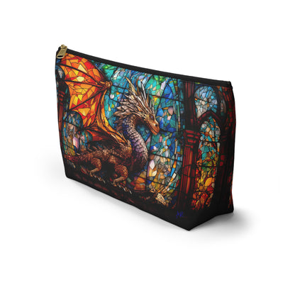 Stained Glass Dragon- Zippered Dice Pouch