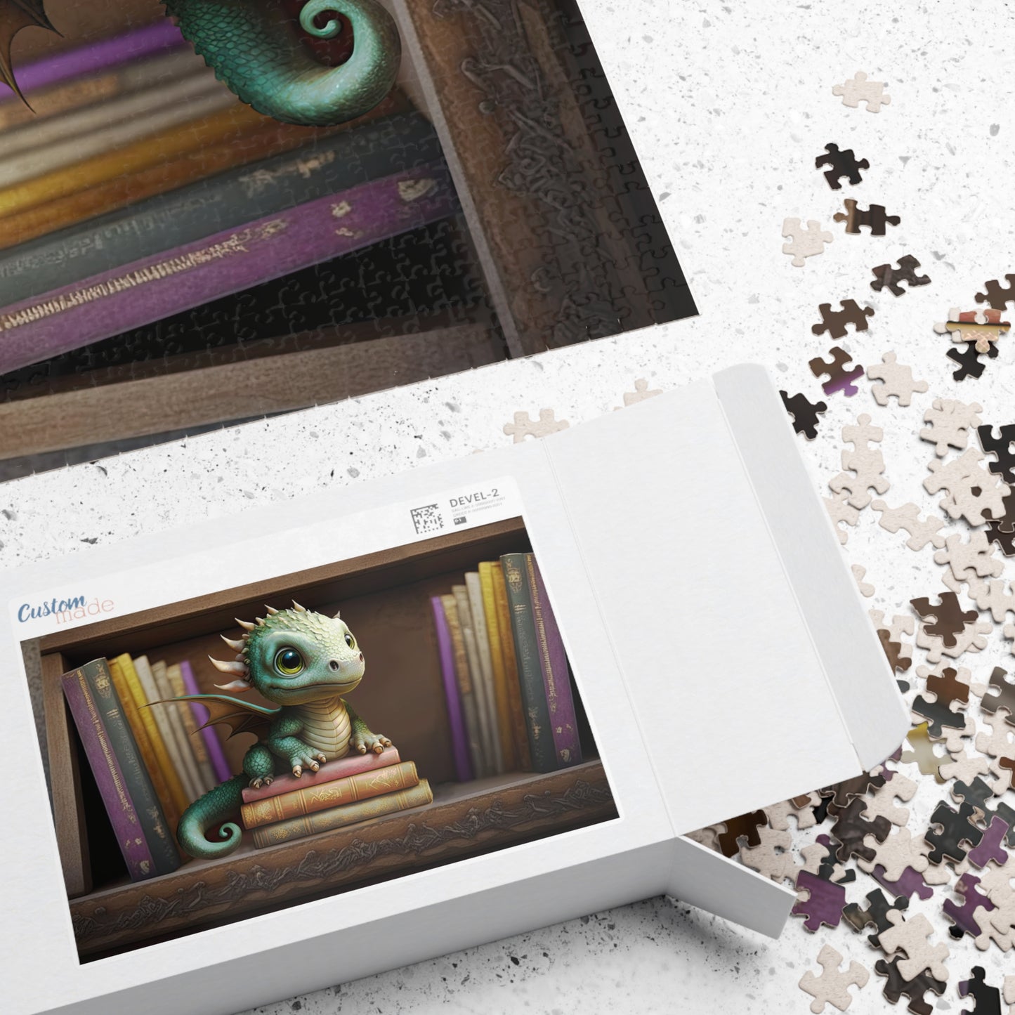 Baby Dragon on Shelf- Jigsaw Puzzle