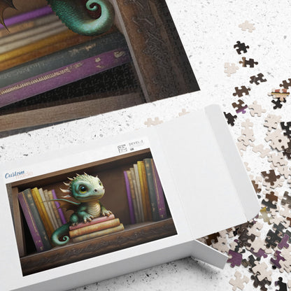 Baby Dragon on Shelf- Jigsaw Puzzle