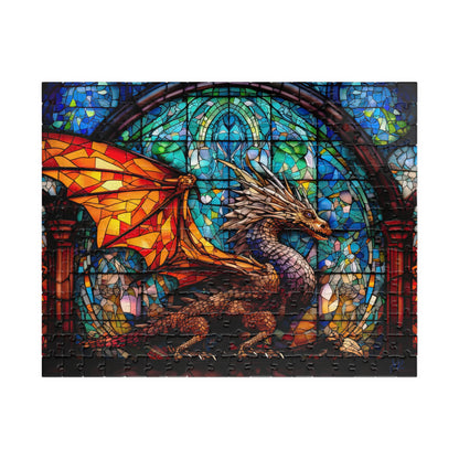 Stained Glass Dragon- Jigsaw Puzzle