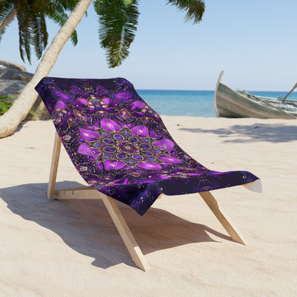 Vibrant Purple Mandala- Beach Towel