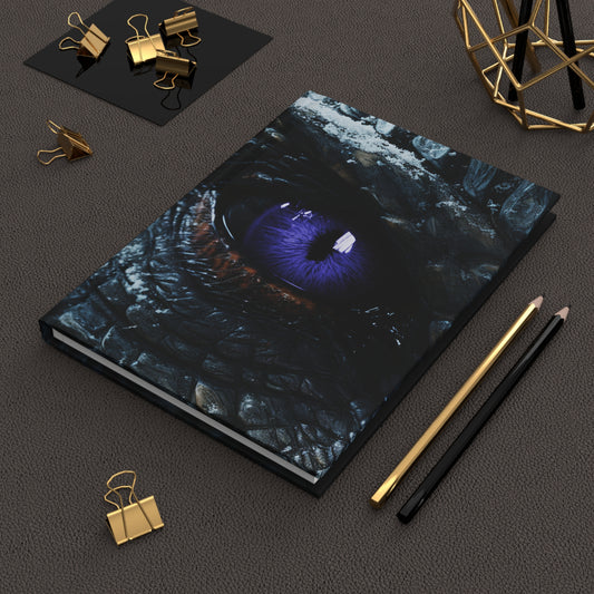 Purple Dragon Eye- Blank Lined Hardcover Notebook