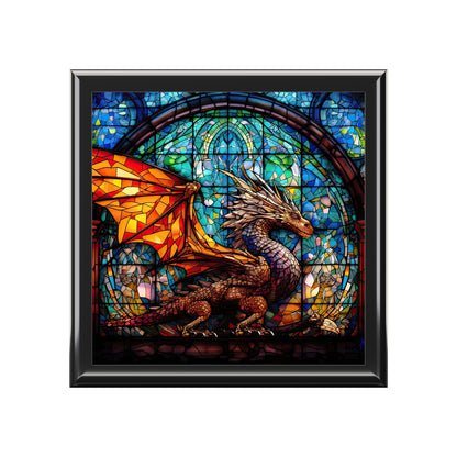 Stained Glass Dragon- Storage/Dice Box