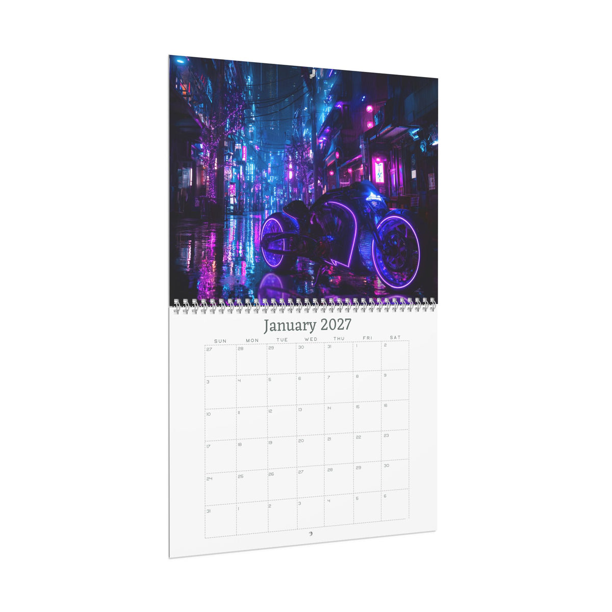 2027 Cyberpunk Wall Calendar