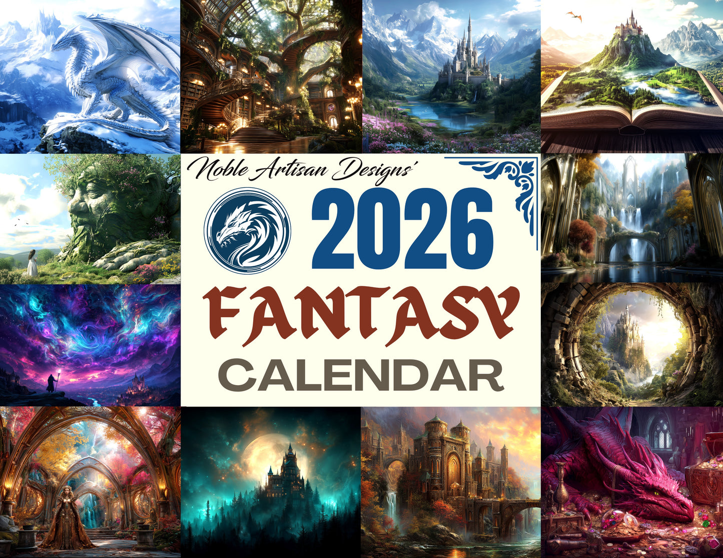 2026 Fantasy Wall Calendar